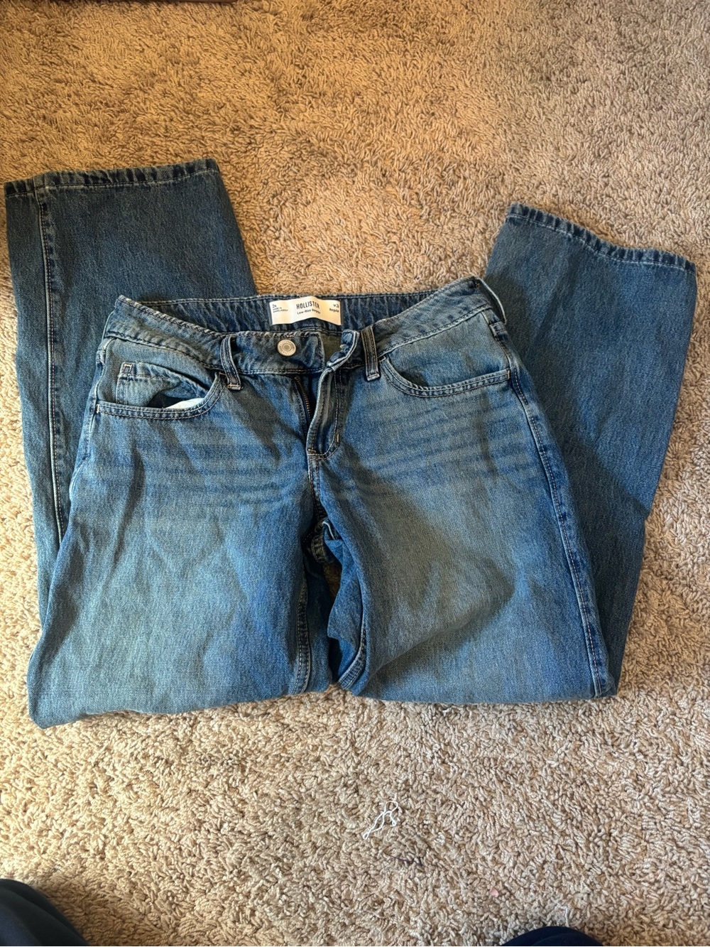 Hollister  Blue Straight Leg Jeans